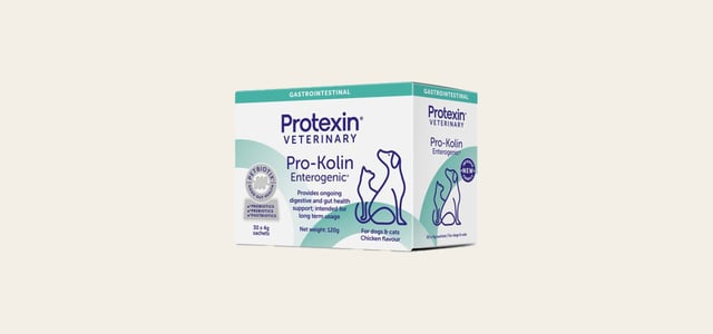 Protexin veterinary gastro probiotic promo image.