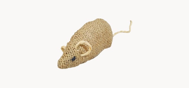 hessian mouse cat toy