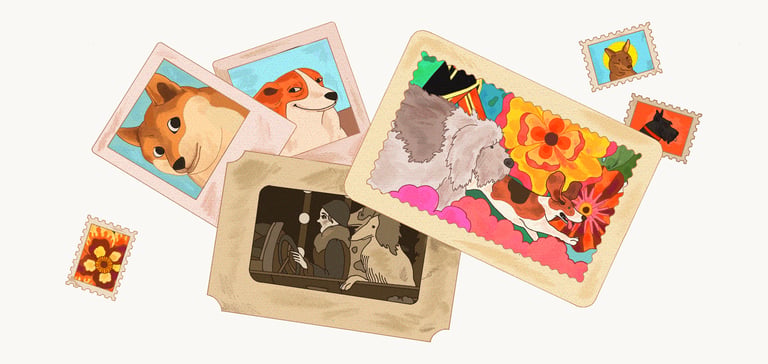 An illustration collage.
