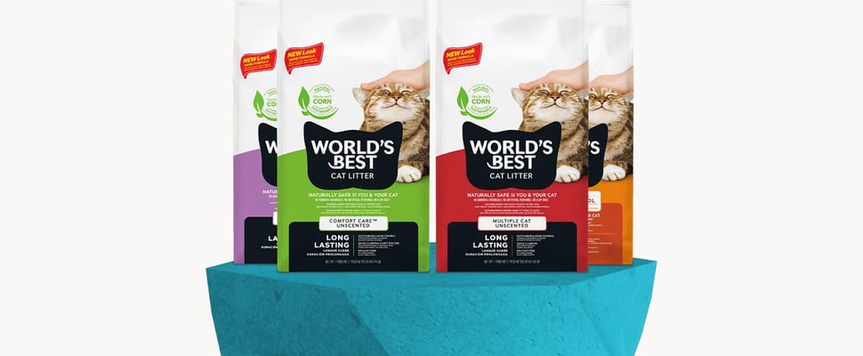 Bags of World's best cat litter
